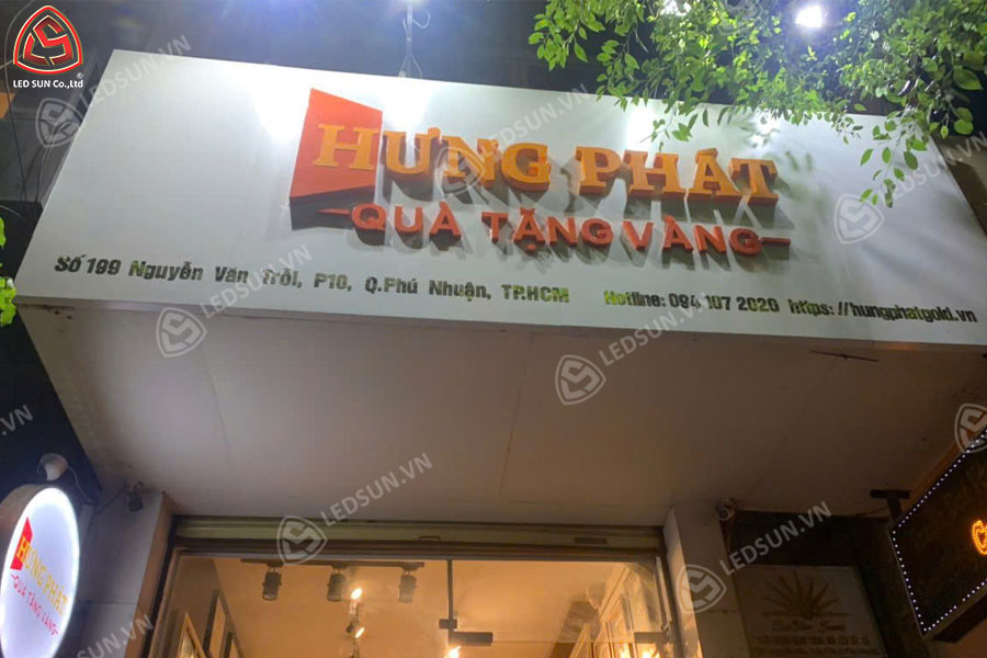 bảng hiệu alu chữ inox