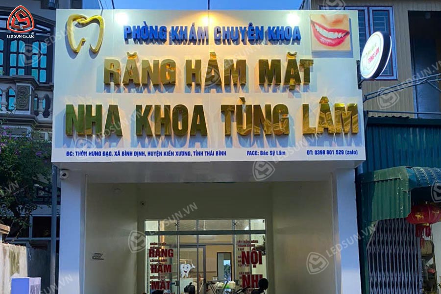 bảng hiệu alu chữ inox