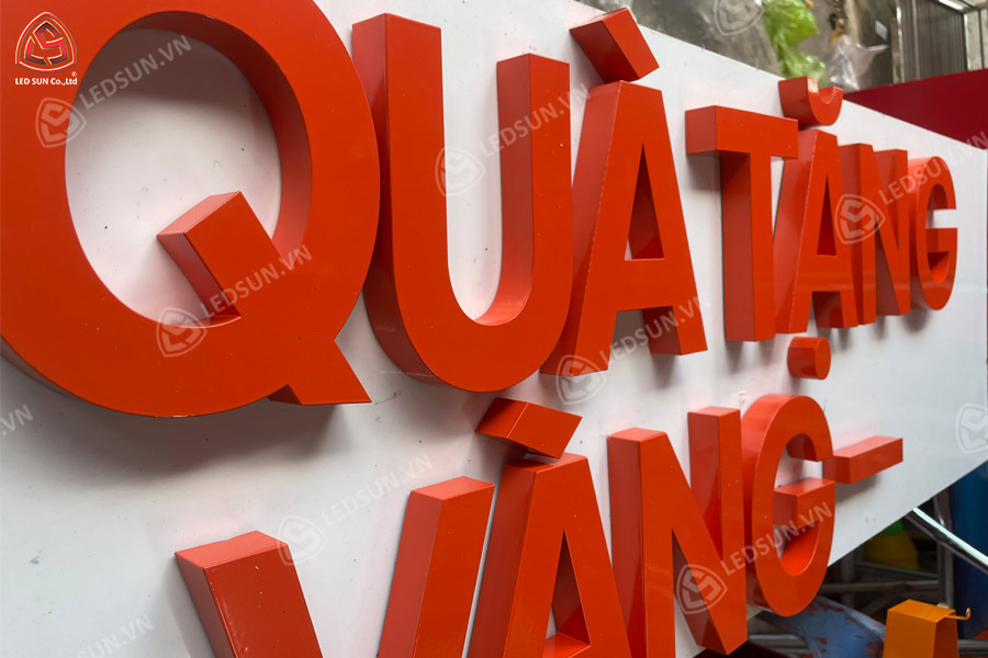 chữ inox sơn tĩnh điện