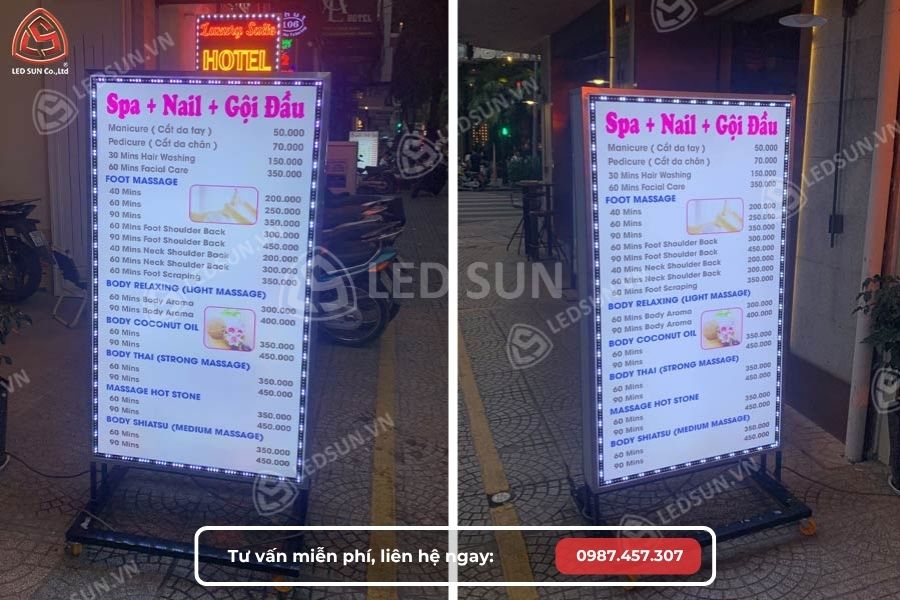 hộp đèn mica phẳng