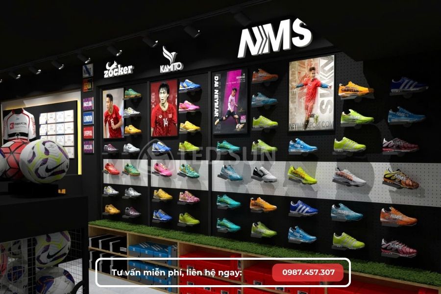 thiết kế shop giày 