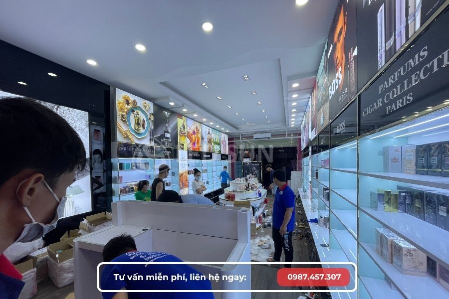 thi công shop nước hoa 