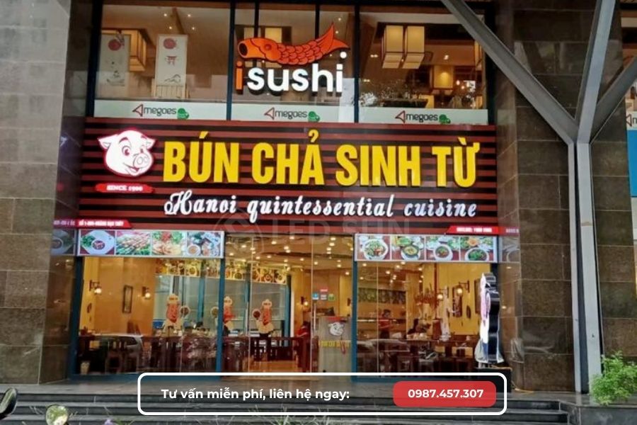 Bảng hiệu quán bún chả Hà Nội