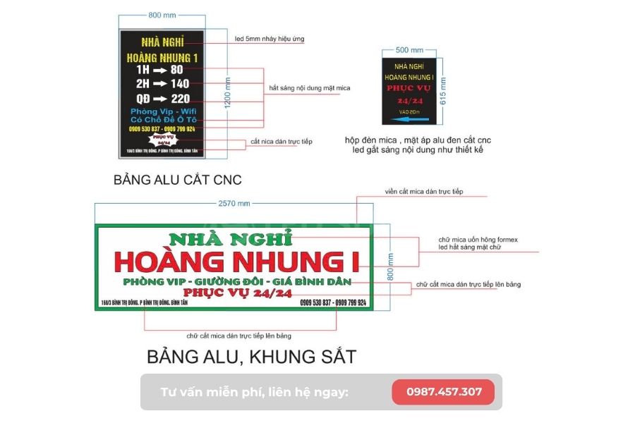 Thiết kế bảng hiệu nha nghỉ