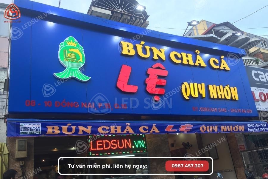 bảng hiệu quán ăn bằng alu