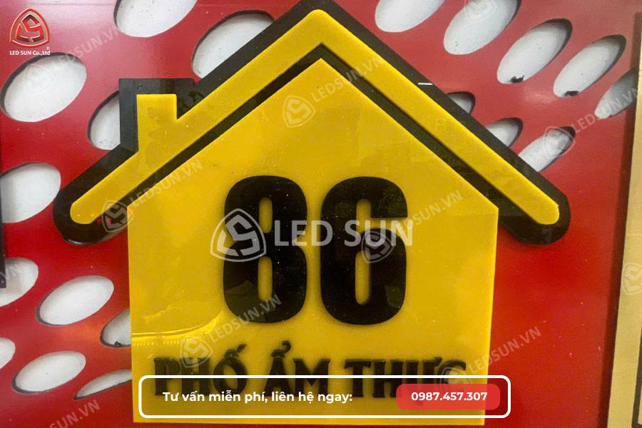 Biển số nhà alu chữ nổi