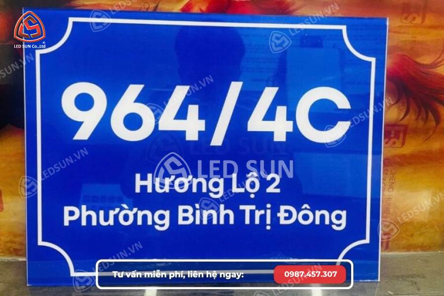 làm Biển số nhà mica dán decal