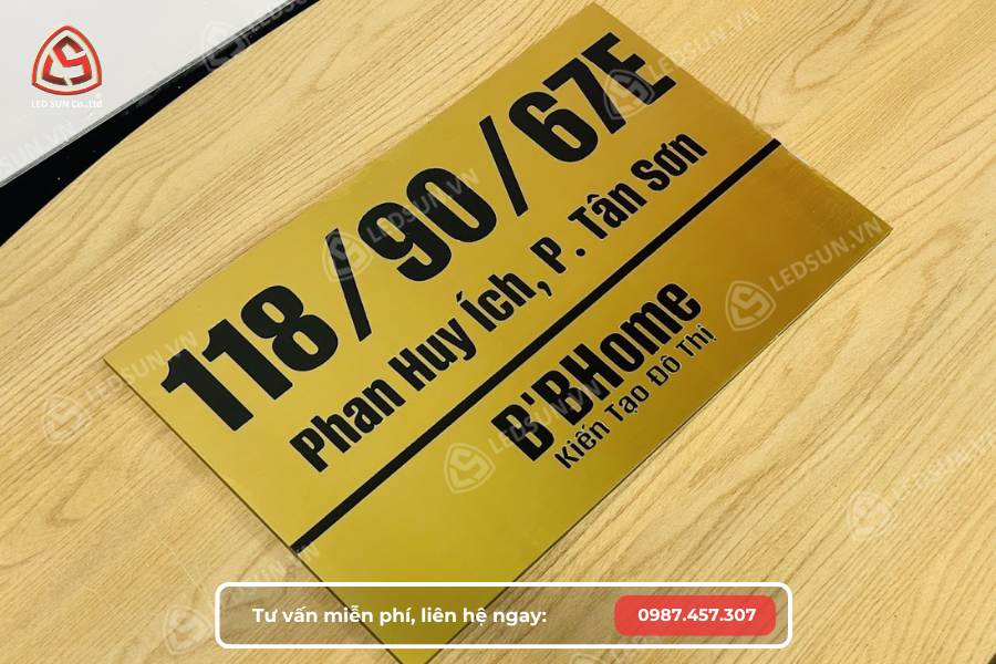 Biển số nhà Inox ăn mòn