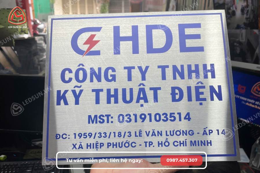 Biển số nhà Inox in UV