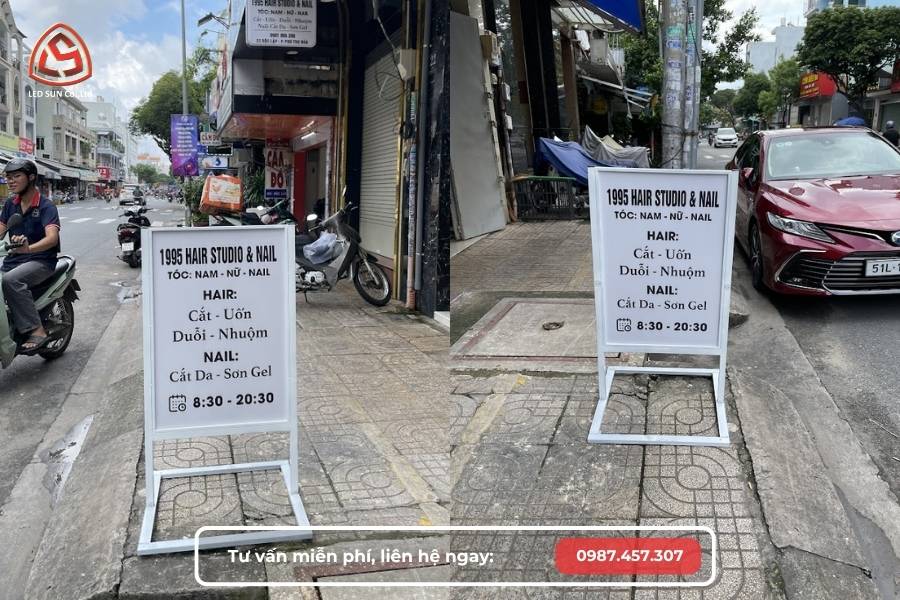 bảng quảng cáo đứng 2 mặt