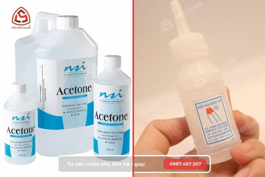Sử dụng acetone hoặc dung dịch tẩy sơn móng tay để tẩy keo 502
