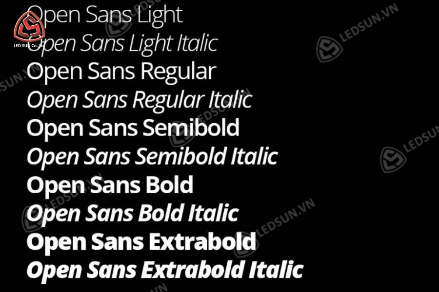 Font chữ thiết kế quảng cáo ​Open Sans