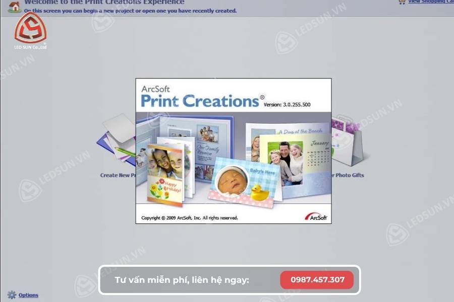 Phần mềm thiết kế quảng cáo ArcSoft Print Creations