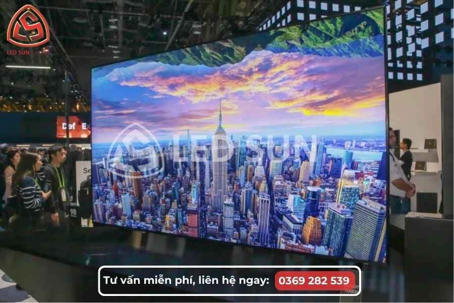 Màn hình LED P1.66 trong nhà hiển thị hình ảnh đô thị độ nét cao