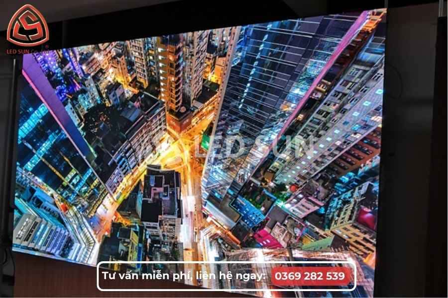 Màn hình LED P1.86 trong nhà hiển thị hình ảnh độ mịn cao và chi tiết sắc nét